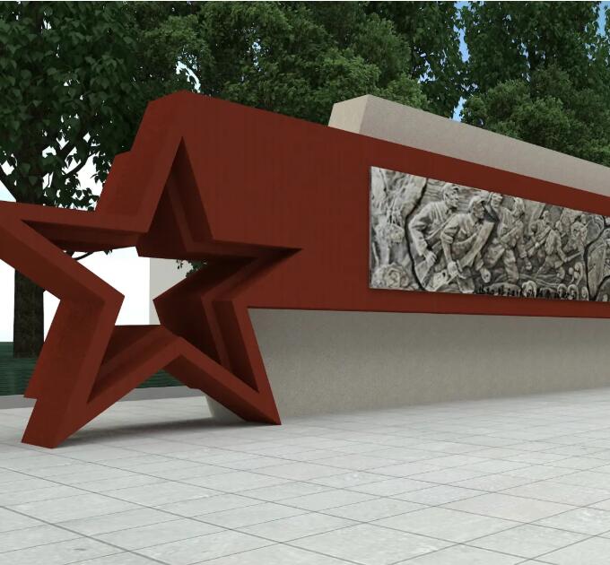 湘阴锈钢板精神堡垒